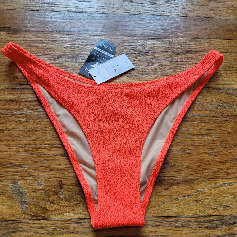 Body by Cotton On Bikini Bottoms Women's Size L Neon Orange NWT Swimwear New
